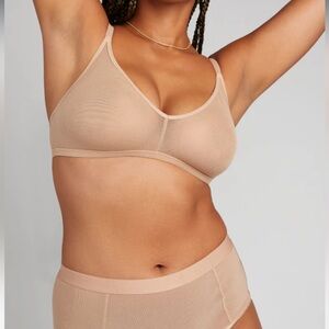 Negative Sieve Non-Wire Bra - Buff